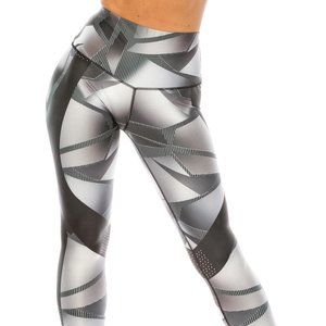Graphic Print Leggings High Waist XL